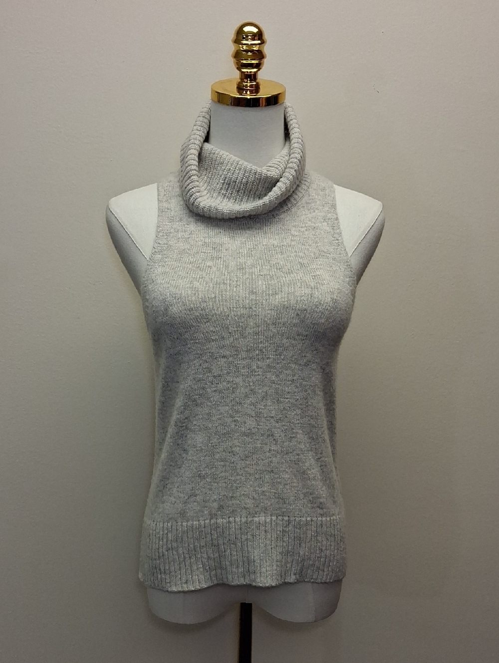 Madewell Gray Sleeveless Turtleneck Knit Sweater Tank NWT Size XS